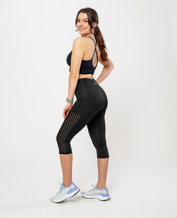 Ženske športne legice Jesica-3/4 z mrežico Ženske športne legice Jesica-3/4 z mrežico